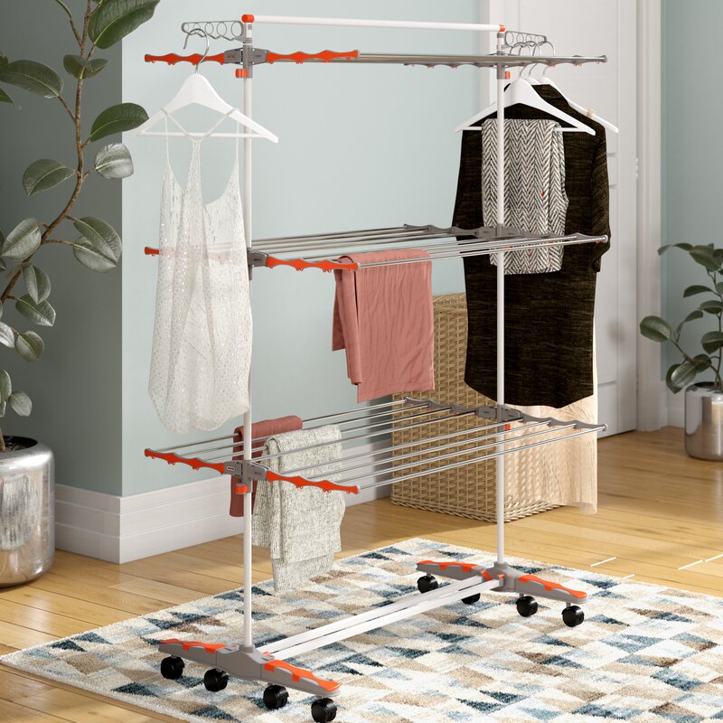Rebrilliant Foldable & Compact Storage Clothes Drying Rack & Reviews Wayfair